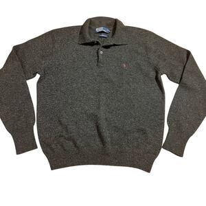 Vintage Ralph Lauren 100% Lambswool Collared Sweater Men’s Size Medium Preppy